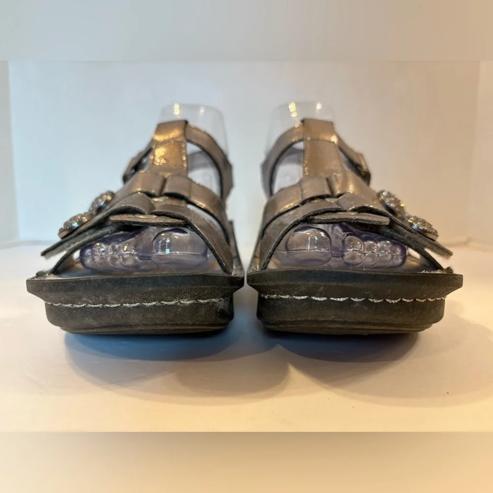 Alegria Kleo silver gladiator-style sandal size 38/7.5